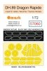 Omask 57060 DH.89 Dragon Rapide Mask (for Heller / AeroFile / Tasman Models) yellow masking tape 1/72